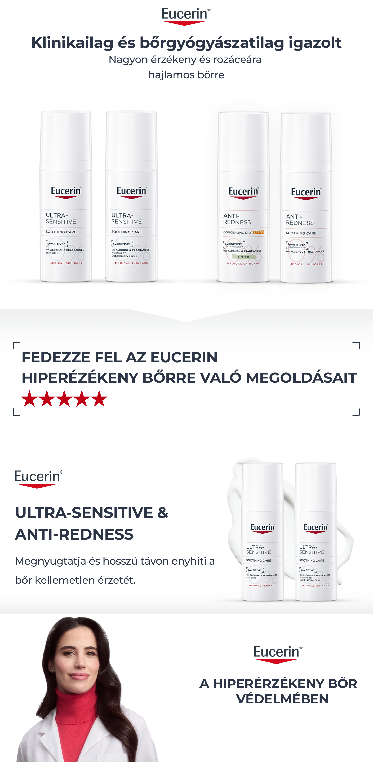  Eucerin UltraSensitive arcápoló száraz bőrre