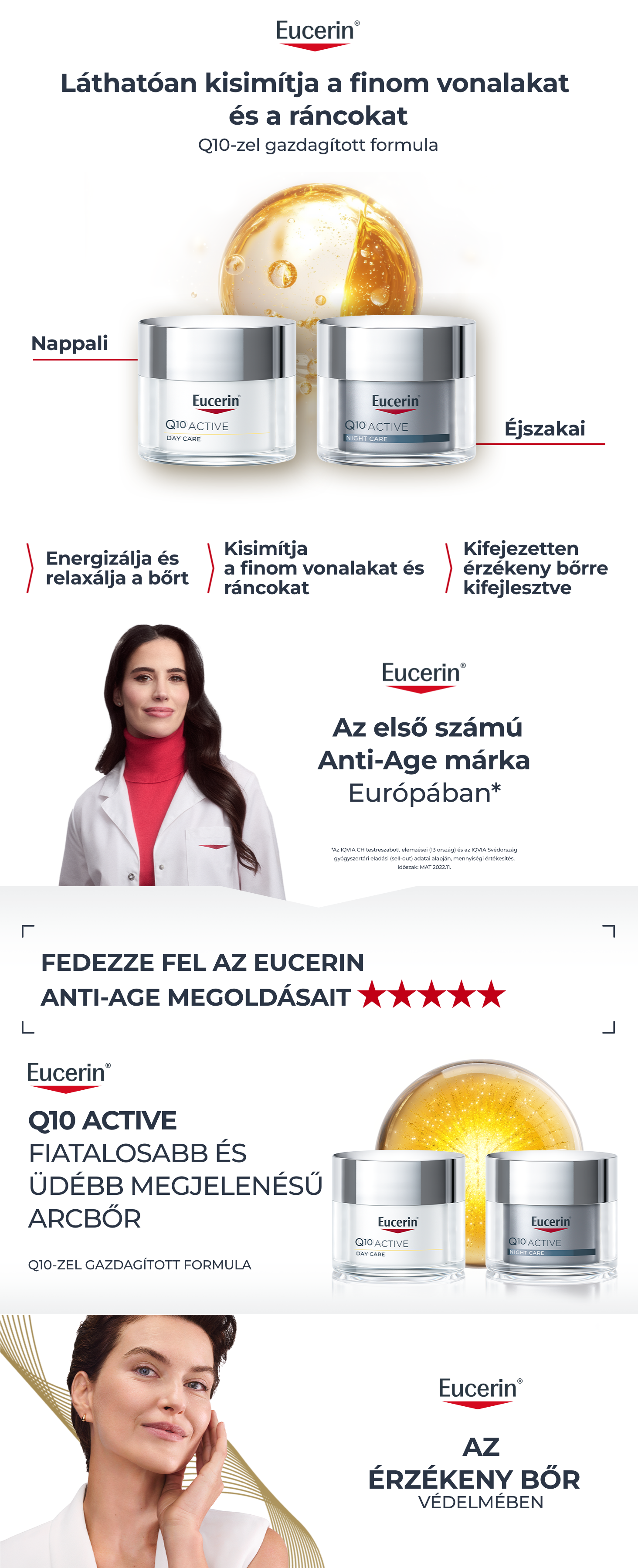Eucerin Q10 ACTIVE Ránctalanító éjszakai arckrém