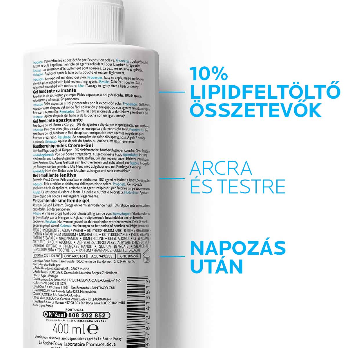 La Roche-Posay Posthelios nyugtató hatású napozás utáni ápoló krém 400ml