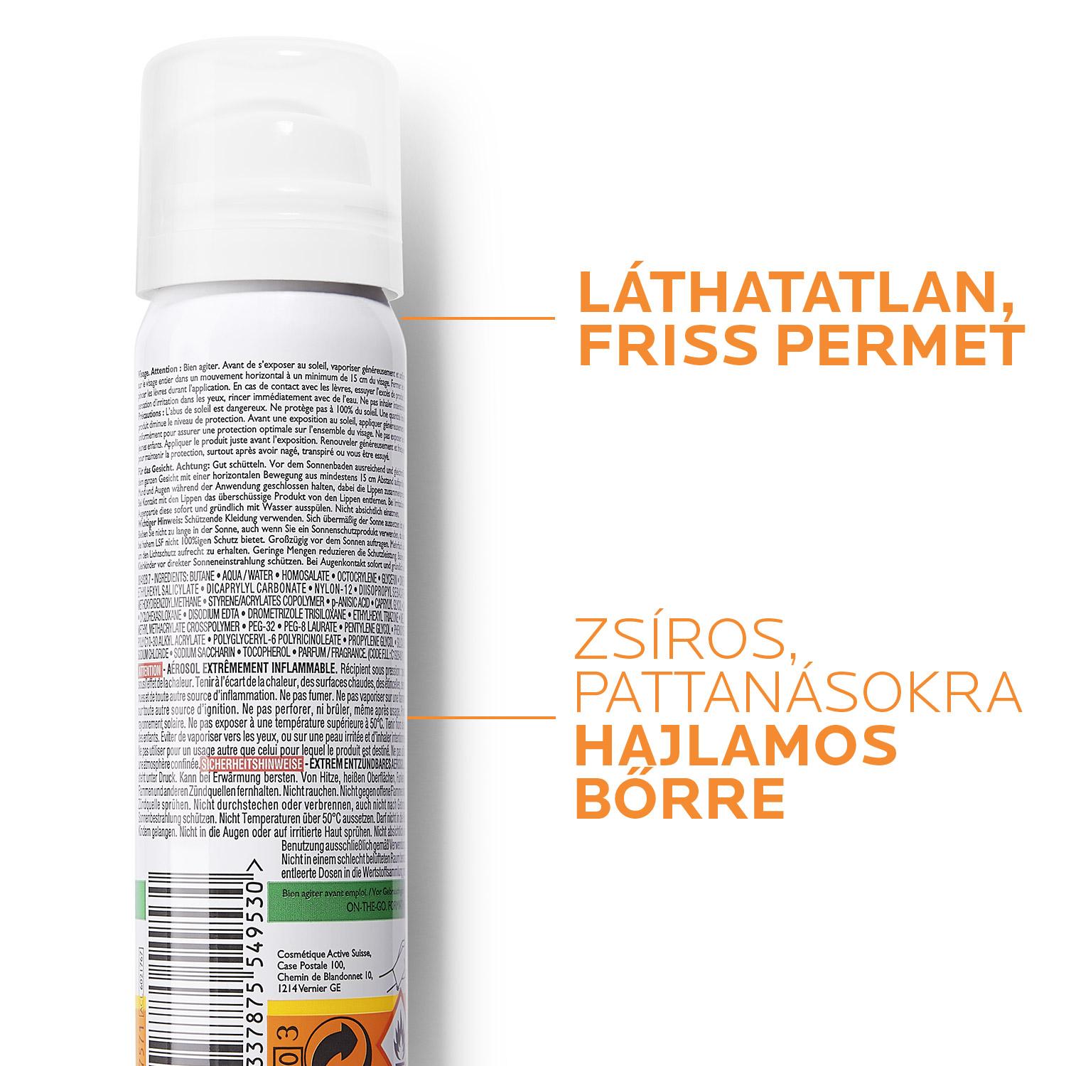 La Roche-Posay Anthelios frissítő arcpermet SPF50 75ml