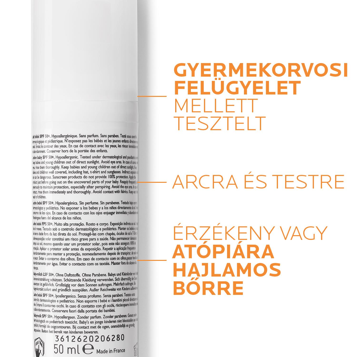 La Roche-Posay Anthelios Dermo-Pediatrics BABA napvédő tej SPF50+ 50ml