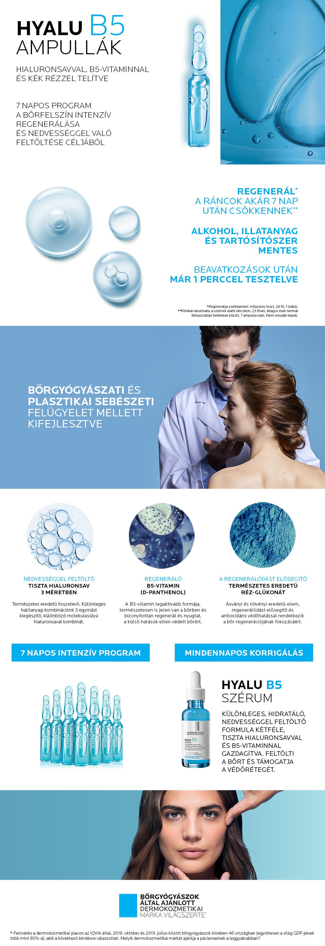 La Roche-Posay HYALU B5 ampullák 7x2ml