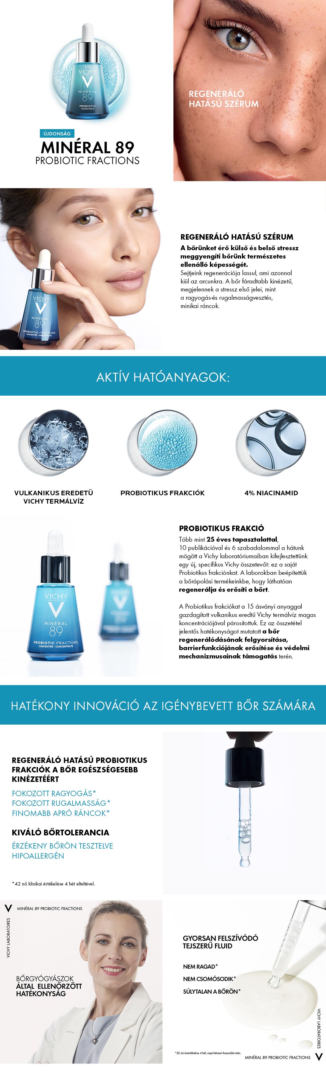 Vichy Minéral 89 Probiotic Fractions regeneráló szérum 30ml