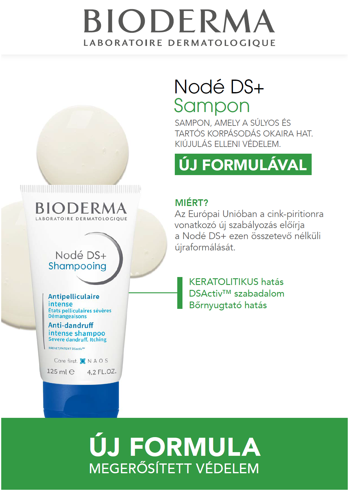 Bioderma Nodé DS+ krémsampon 125ml