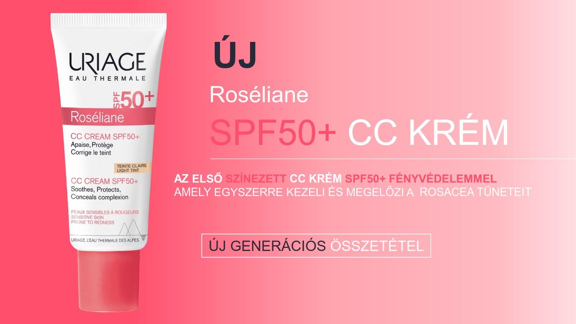 Uriage ROSÉLIANE CC Krém SPF50+ rosacea ellen 40ml