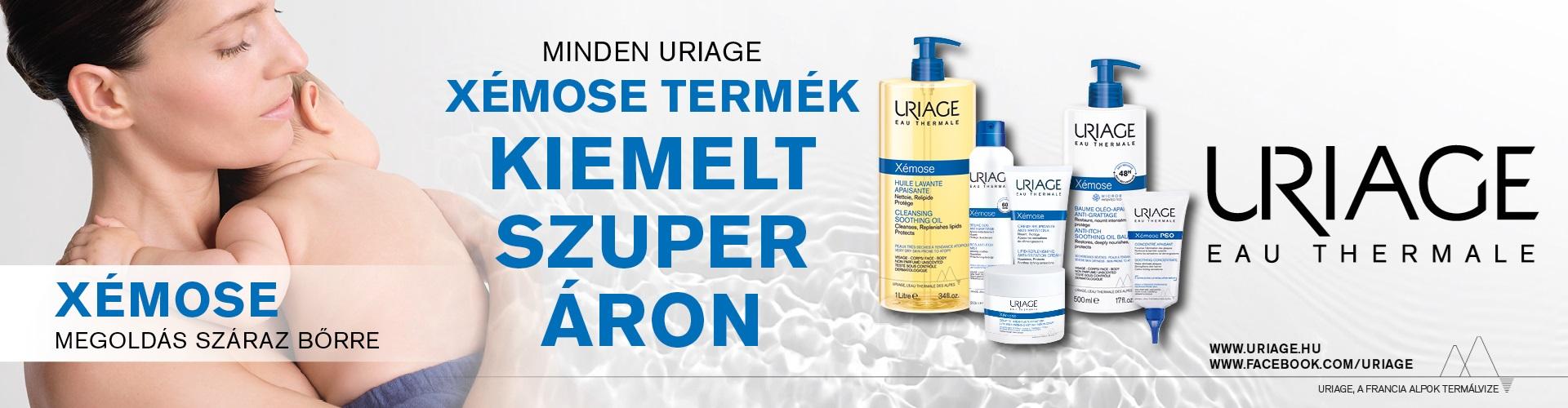 2025. január 18. és február 28.  között az Uriage Xémose termékek kiemelt szuper áron rendelhetők meg nálunk!