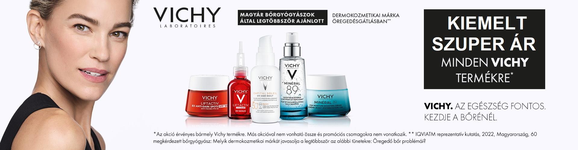 2023. szeptember 18-25. között a Vichy termékek kiemelt szuper áron rendelhetők meg nálunk!