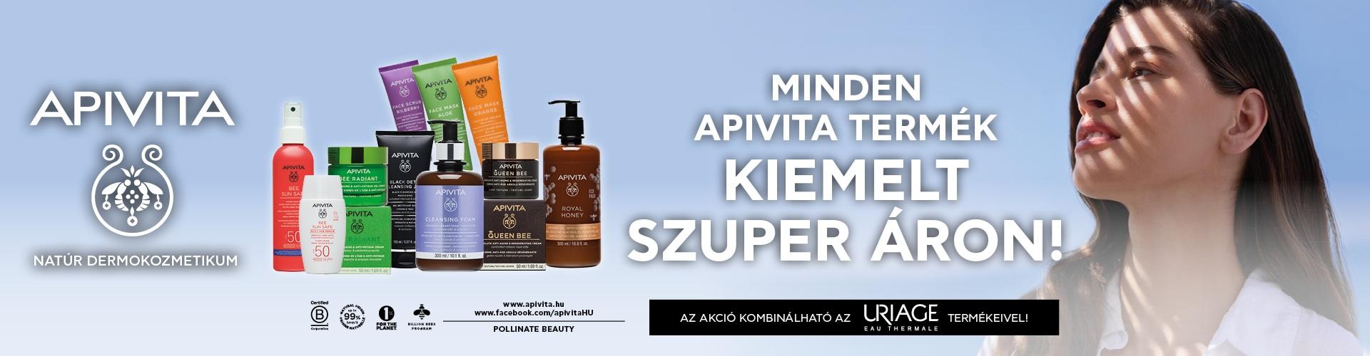 2025. április 10. és július 31. között az Apivita termékek kiemelt szuper áron rendelhetők meg nálunk!