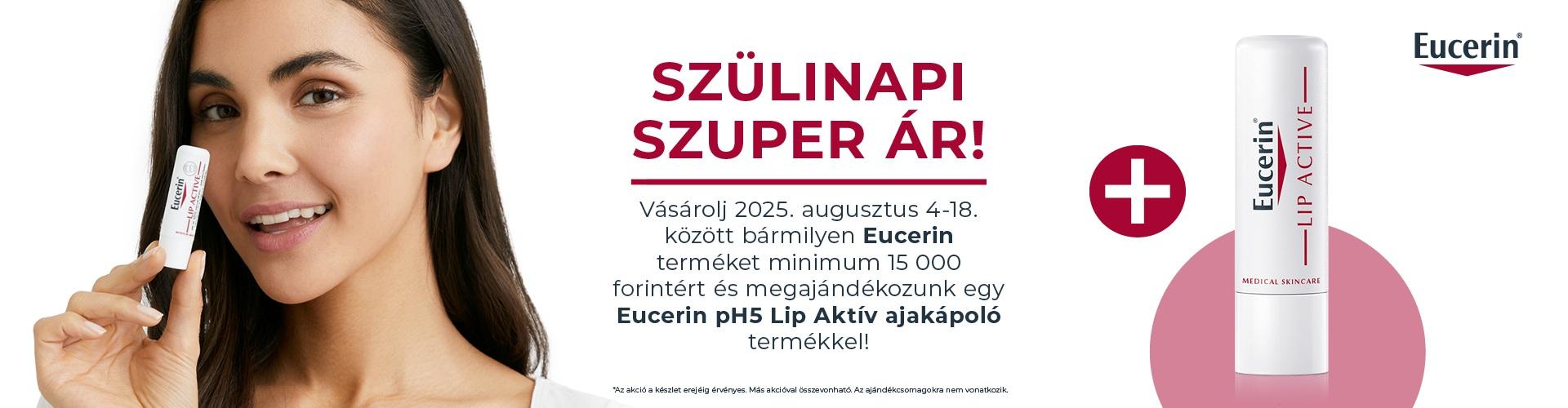 2025. augusztus 4-18. között kiemelt szuper áron kínálunk minden Eucerin terméket!