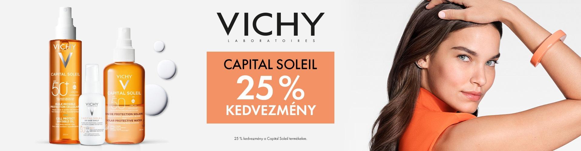 2025. március 8. és augusztus 31. között 25% kedvezménnyel kínáljuk a Vichy Capital Soleil és Ideal Soleil termékeket!